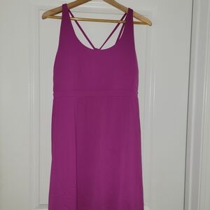 Soma Women's One Piece Swim Dress With Shorts Bold Magenta